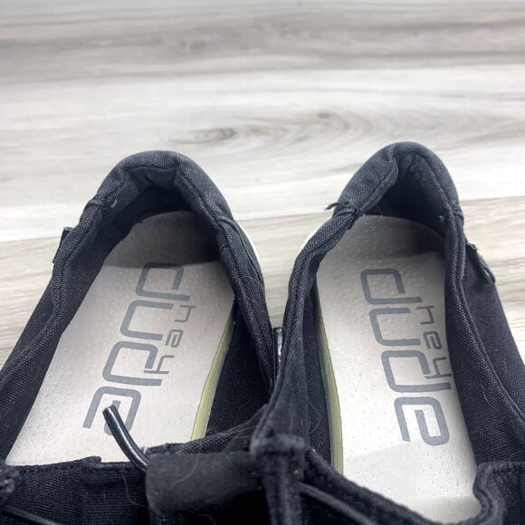 Hey Dude Wendy L Black Lightweight Casual Comfortable Slip On Shoes Size 7 - Picture 7 of 10